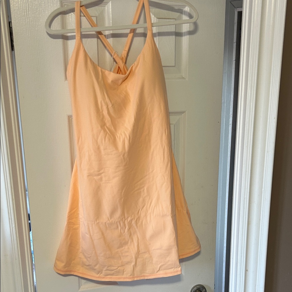 New Peach Sleeveless Dress